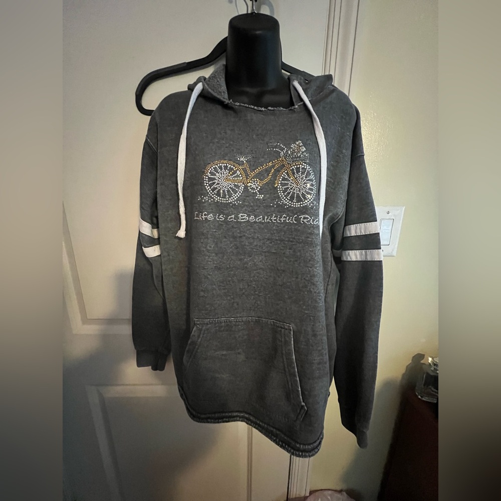 Isaac's Designs Gray hooded sweatshirt